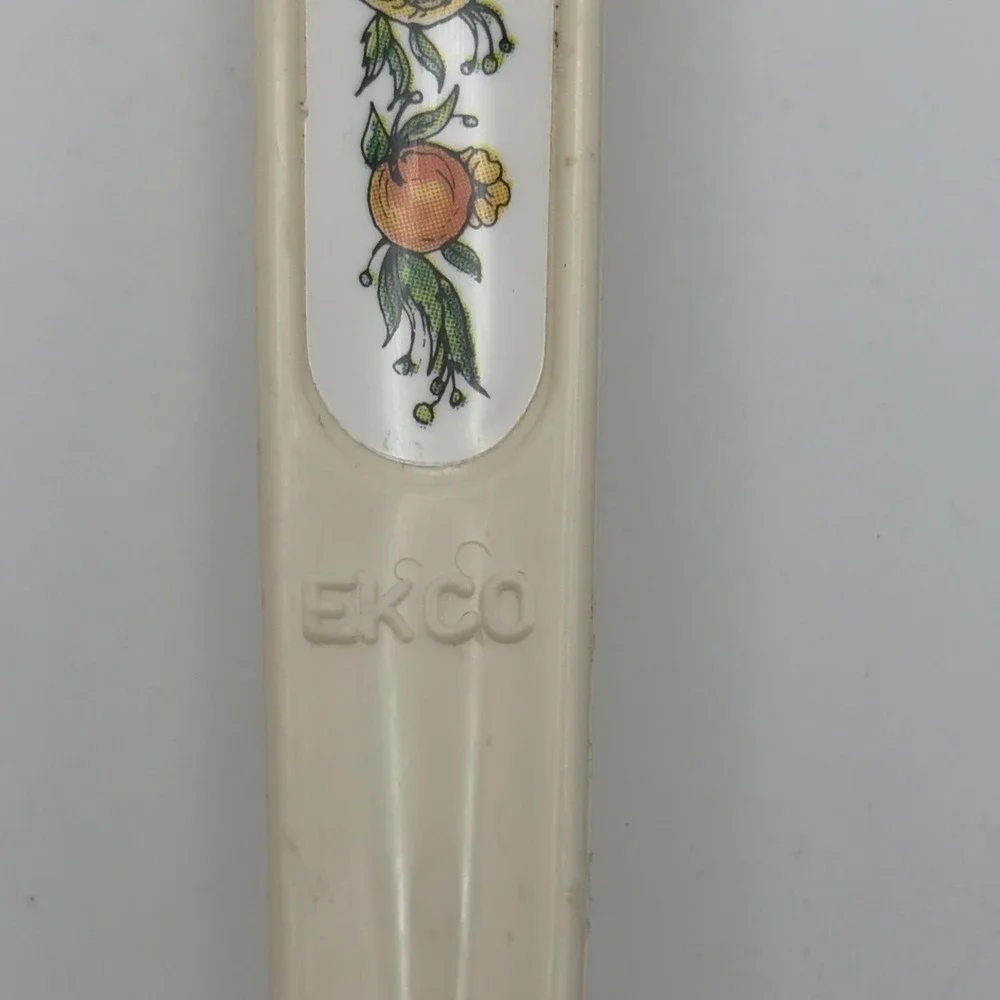 Vintage Ekco Spice of life Hard Plastic Melamine Slotted Spatula